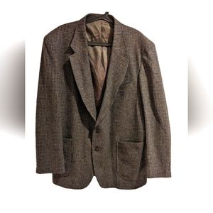 Vintage Woolrich Grey Brown Wool Suit Jacket Blazer